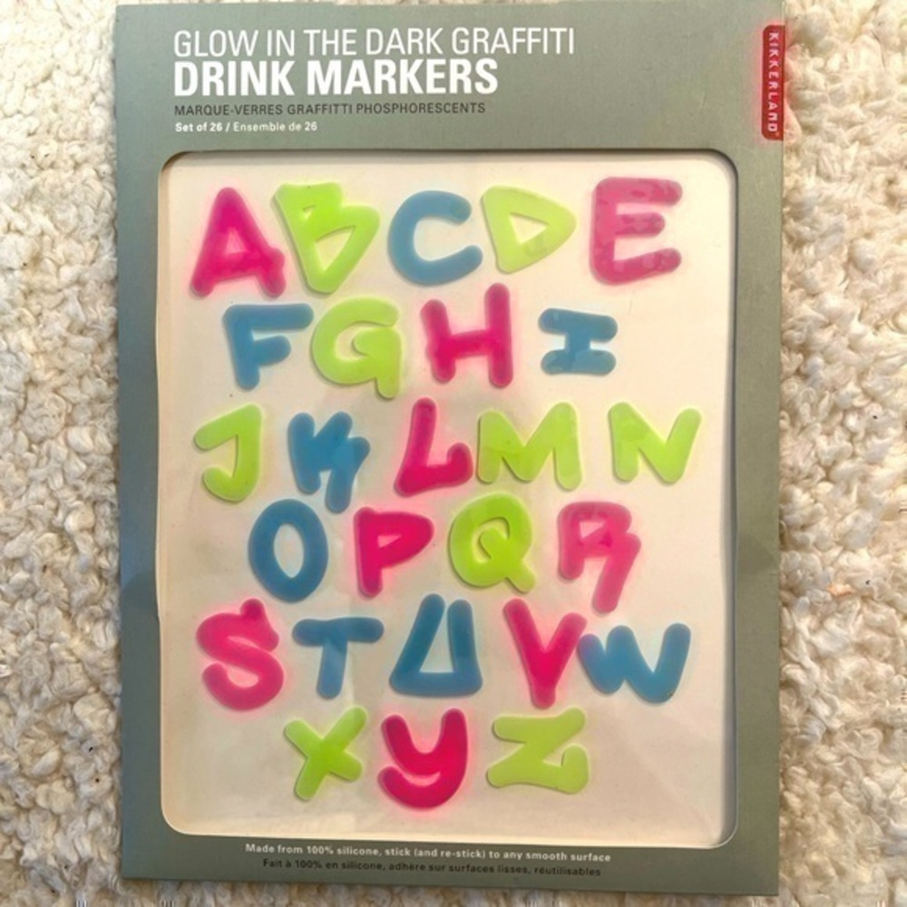 Kikkerland “ABC" Drink Markers